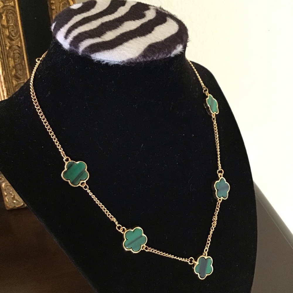 🎁 Clover leaf necklace bracelet set New - Picture 3 of 4